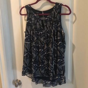 Alfani abstract printed flowy top